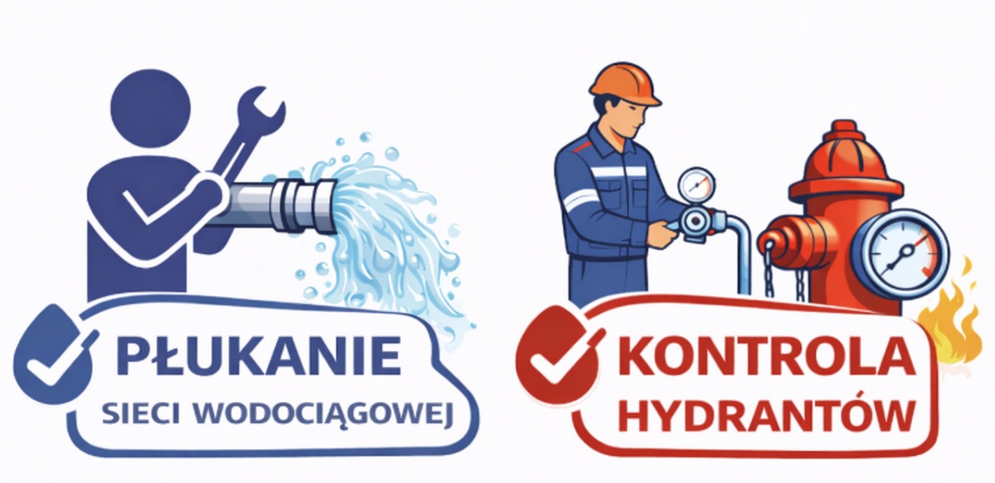 Płukanie sieci wodociągowej i kontrola hydrantów